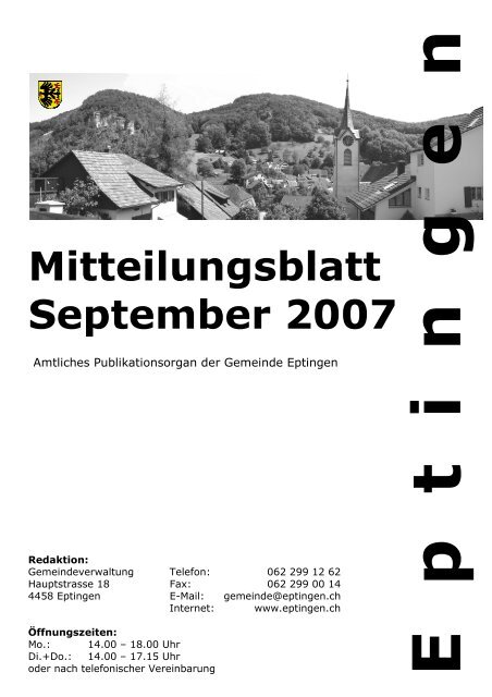 Mitteilungsblatt September 2007 - Eptingen