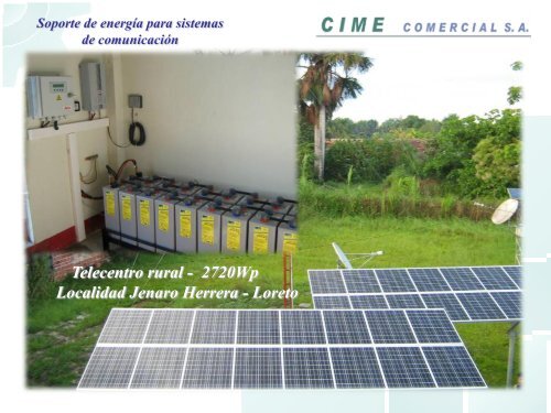 cime comercial sa - Asociación Peruana de Energía Solar y del ...