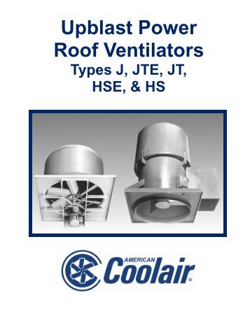 Upblast Power Roof Ventilators - American Coolair