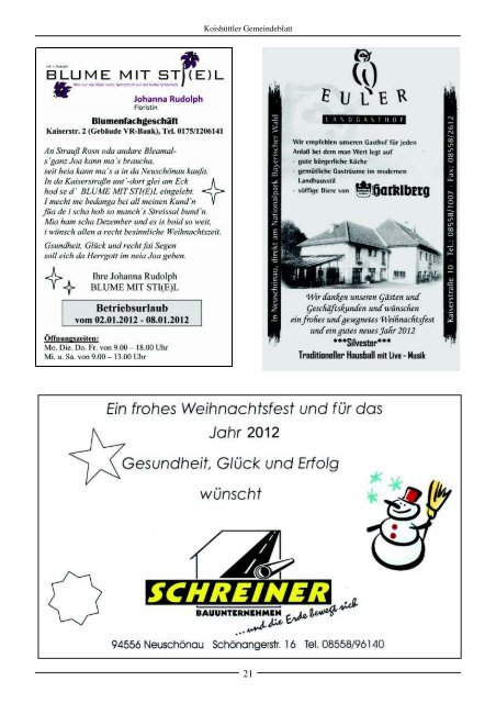 Gemeinde Neuschönau Druck: Rosenthaler-Druck, Freyung 28.