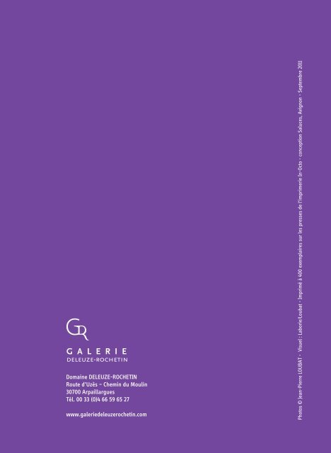 Catalogue Exposition - Texte de Martine Guillerm - Galerie Deleuze ...