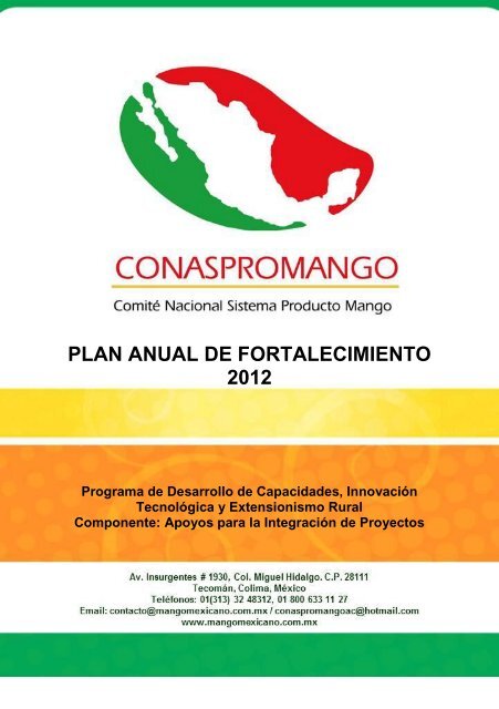 PLAN ANUAL DE FORTALECIMIENTO 2012 - Mango Mexicano