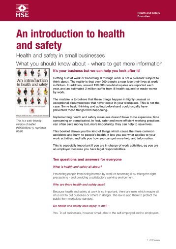 An introduction to health & safety in small businesses - BJB Fork Lift ...