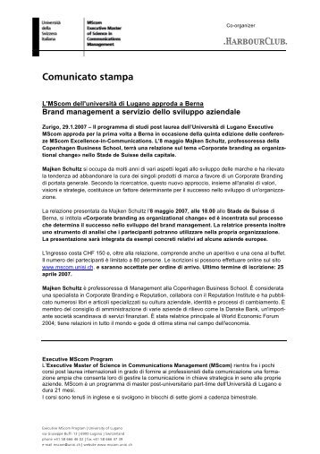 Comunicato stampa