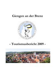 Giengen an der Brenz - Tourismusbericht 2009 - - Stadt Giengen