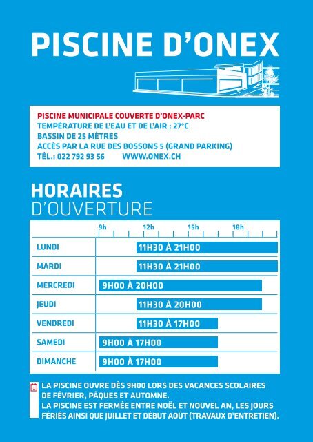 Flyer de la piscine - Onex