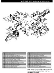 av-1 HEAD ASSY section A (last update Feb 2007) - Apollo Sports