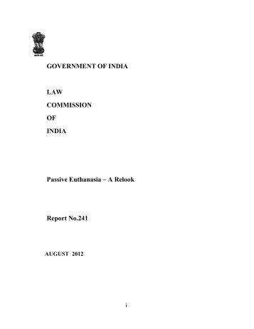 report on passive euthanasia - Law Commission of India