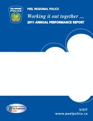 2011 - Annual Performance Report - Peel Regional Police