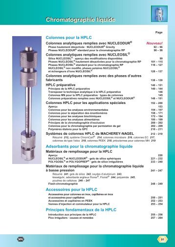 Colonnes pour la HPLC - Macherey Nagel