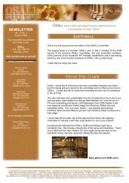 NEWSLETTER - Organisation of South African Law Libraries