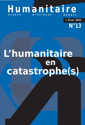 Revue Humanitaire nÂ°13 - dÃ©cembre 2005 - MÃ©decins du Monde