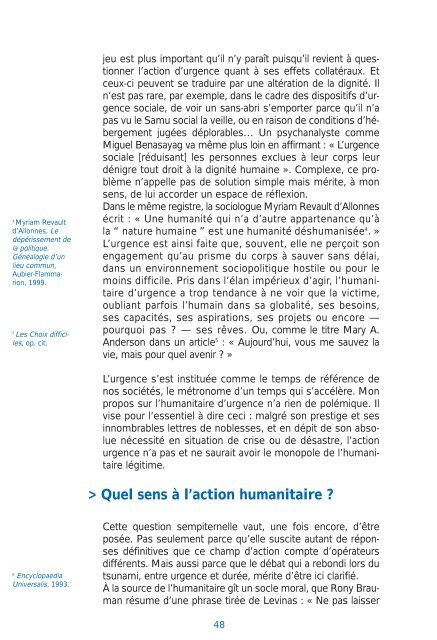 Revue Humanitaire nÂ°13 - dÃ©cembre 2005 - MÃ©decins du Monde