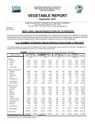 VEGETABLE REPORT - National Agricultural Statistics Service