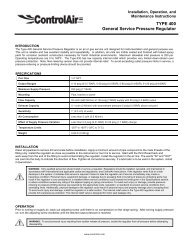 TYPE 400 General Service Pressure Regulator - ControlAir Inc.