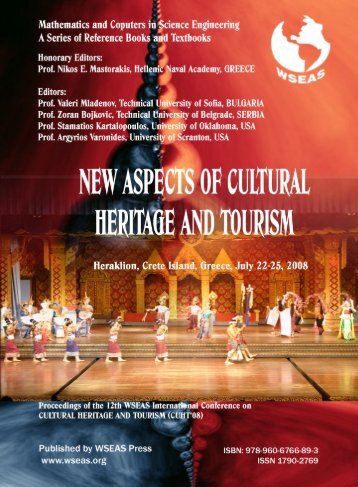 new aspects of cultural heritage and tourism - WSEAS