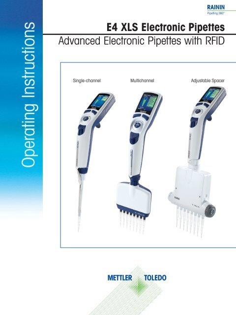 Mettler Toledo Single Channel Manual Pipettes