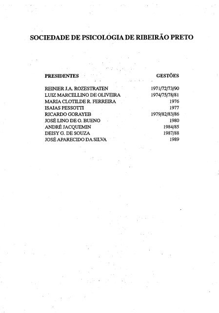 1990 - Sociedade Brasileira de Psicologia