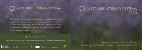West Cork Literary Festival Programme