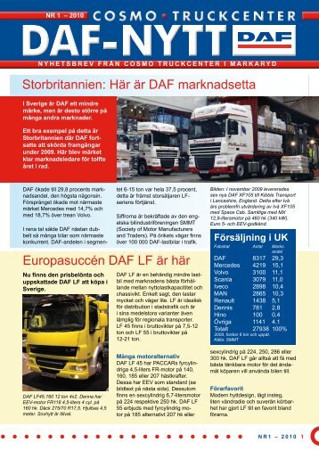 Nummer 1, 2010 - DAF lastbil