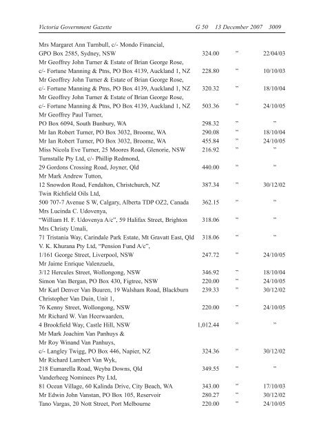 Victoria Government Gazette - Blue Star Group Limited