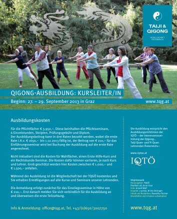 QIGONG-AUSBILDUNG: KURSLEITER/IN