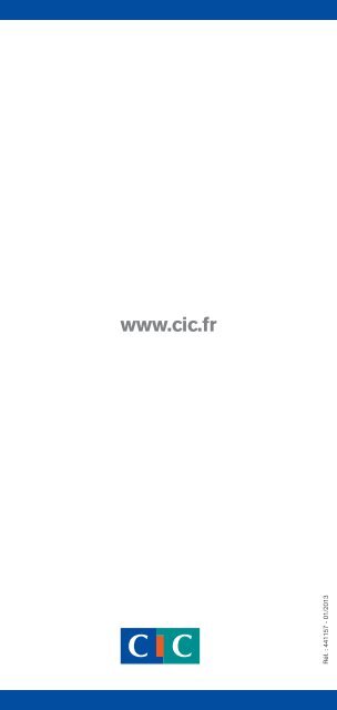 Tarifs particuliers - CIC