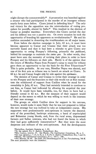 Catiline and the "Concordia Ordinum" - Historia Antigua