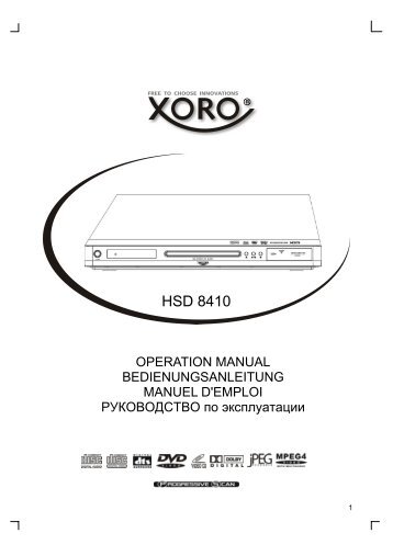 bedienung - Service - Xoro