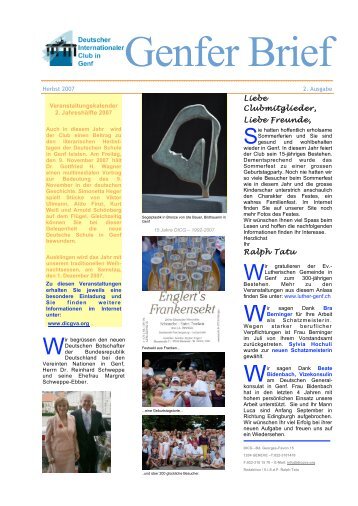 2. Ausgabe [pdf, 3,8 - Deutscher Internationaler Club in Genf (DICG)