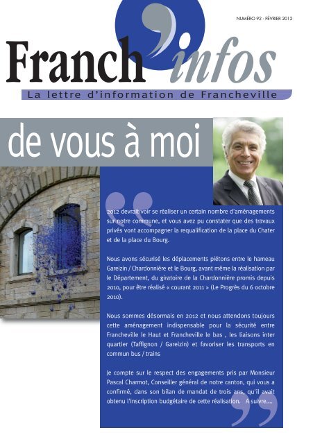 Franch'Infos fÃƒÂ©vrier 2012 - Mairie de Francheville