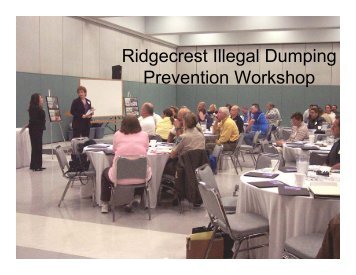 Ridgecrest Illegal Dumping Prevention Workshop