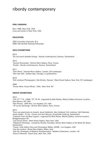 Biography - PDF - Ribordy Contemporary