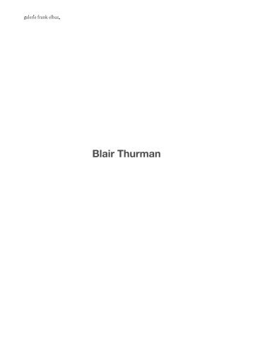 Blair Thurman - Galerie Frank Elbaz