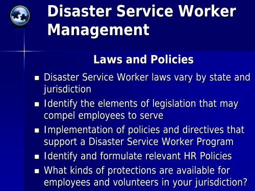 Who Is A Disaster Service Worker? - The 2012 Integrated Medical ...