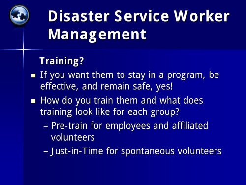 Who Is A Disaster Service Worker? - The 2012 Integrated Medical ...