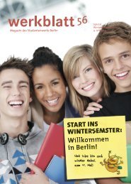 Magazin des Studentenwerks Berlin - Studentenwerk Berlin