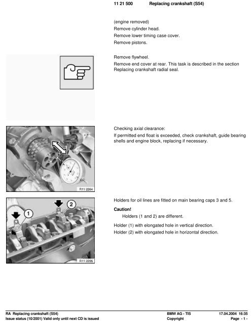 RA Replacing crankshaft (S54) - Ad Kusters