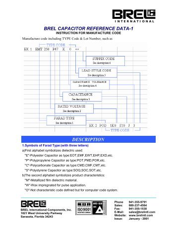 BREL CAPACITOR REFERENCE DATA-1 - BREL International, Inc.