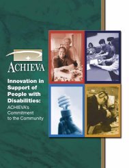 Innovation in Support of People with Disabilities: - Achieva