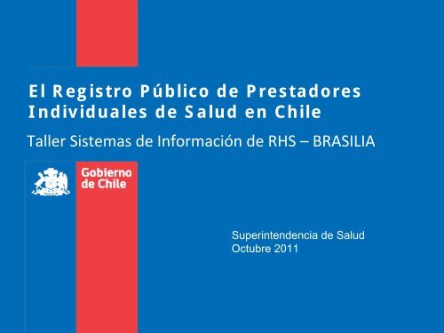 El Registro PÃºblico de Prestadores Individuales de Salud en Chile ...