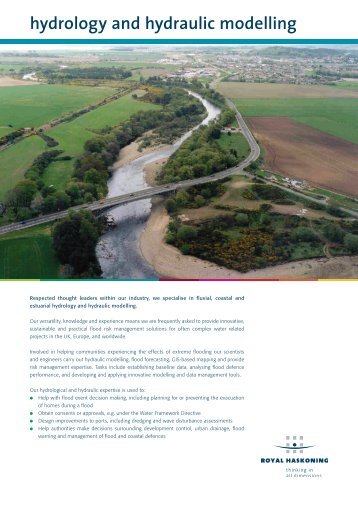 hydrology and hydraulic modelling - Royal Haskoning in the UK