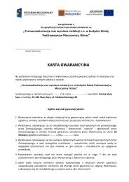 KARTA GWARANCYJNA - www.bip.stary.sacz.p