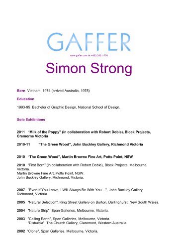 Simon Strong - Gaffer Ltd
