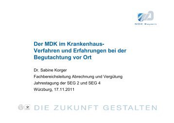 Dr. Sabine Korger - MDK Bayern