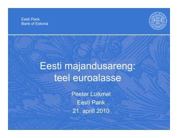 P.Luikmel. Eesti majandusareng - euro.eesti.ee