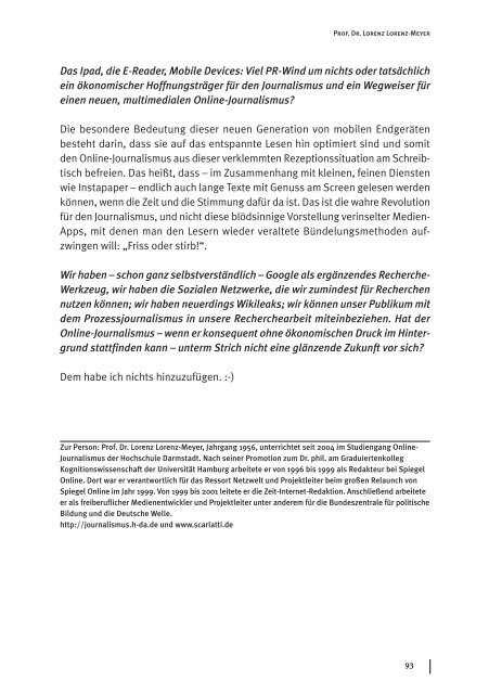 Online-Journalismus - Netzwerk Recherche