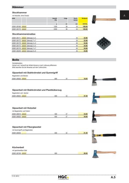 WERKZEUGKATALOG 2012 - HG Commerciale