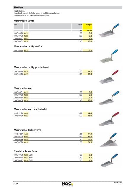 WERKZEUGKATALOG 2012 - HG Commerciale