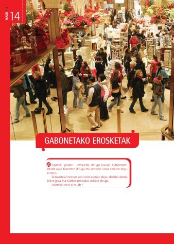 GABONETAKO EROSKETAK - Hobekuntza